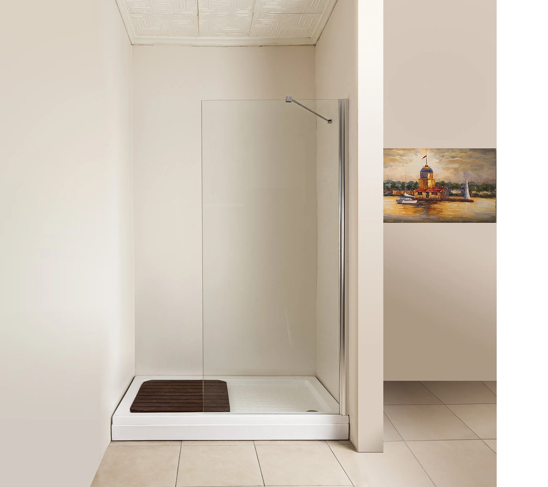 Leaf Serisi – 6 mm Sabit Panel Temperli Cam Kabin