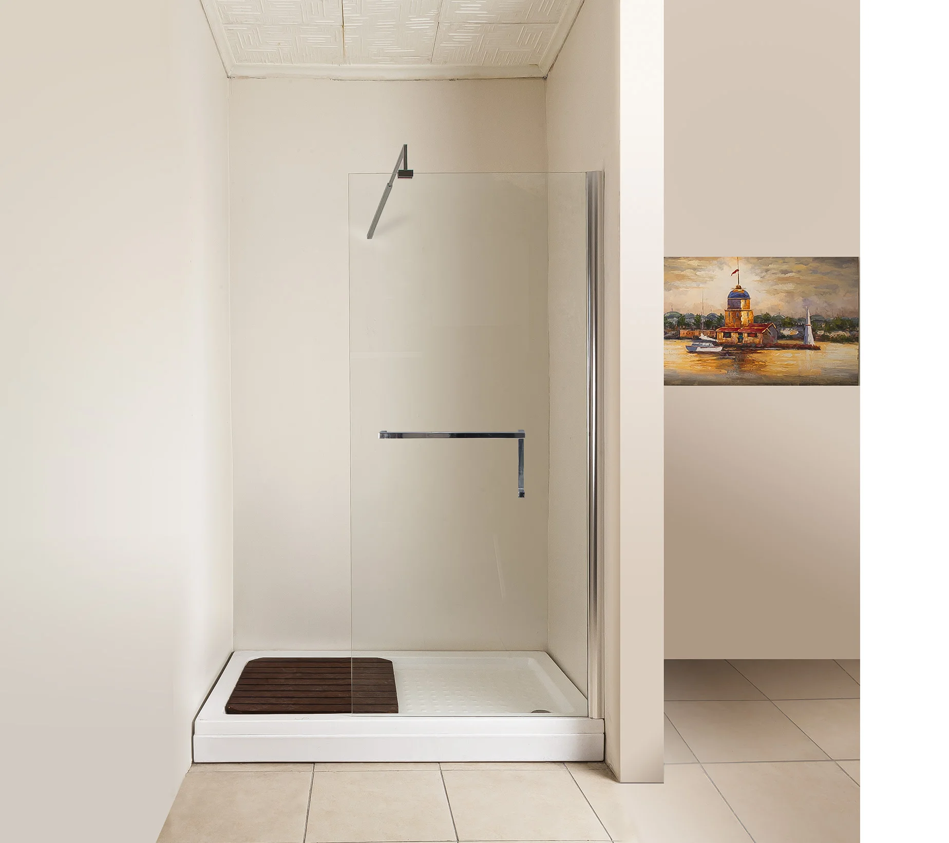 Leaf Serisi – 6 mm Sabit Panel Temperli Cam Kabin
