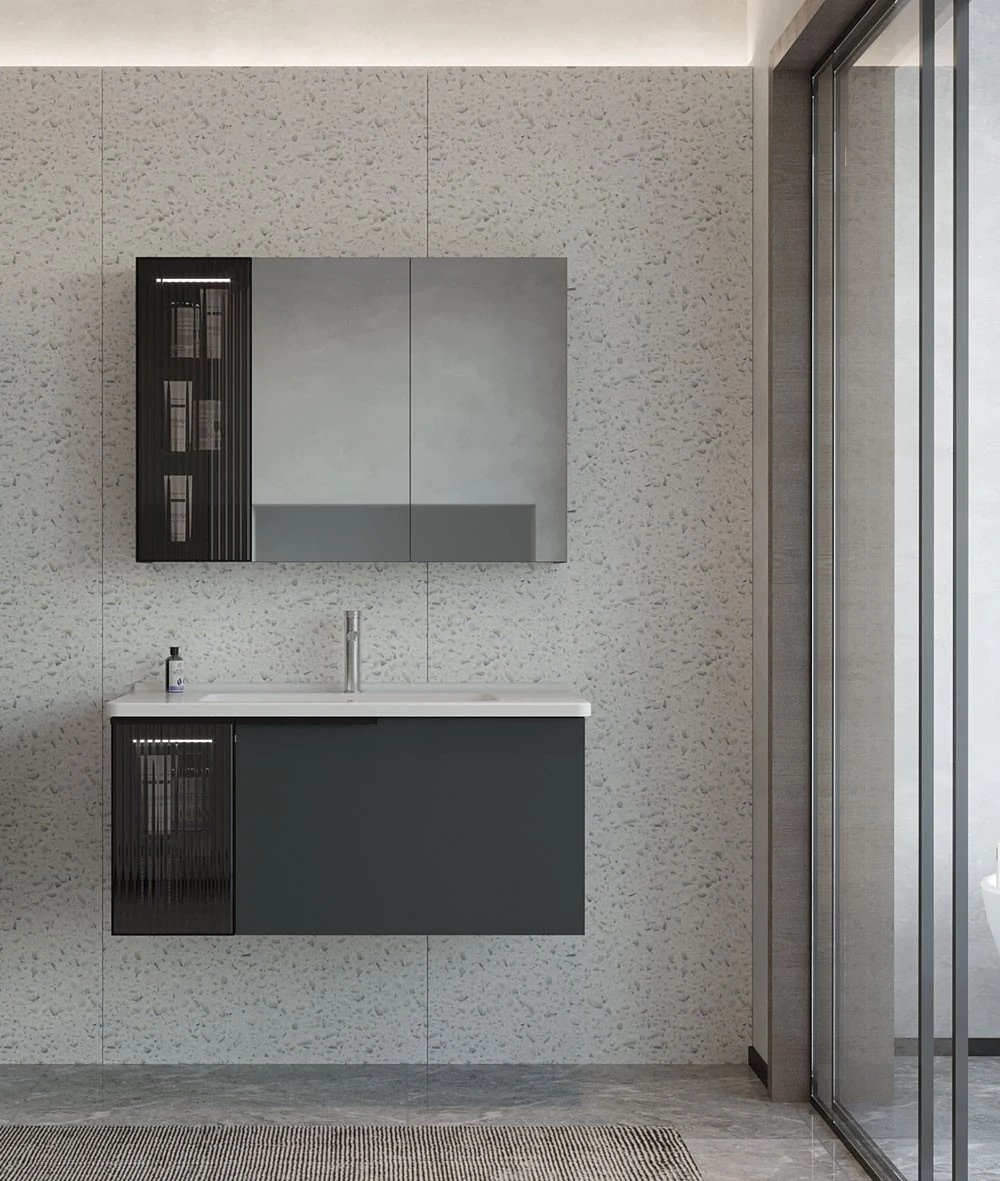 Orka Pure 100 CM Banyo Dolabı Takımı Antrasit