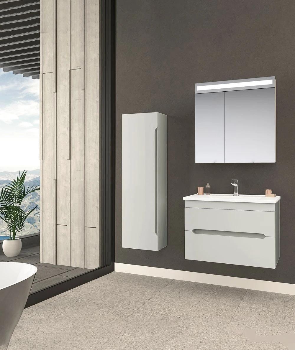 Orka Varna 100 CM Banyo Dolabı Takımı + Boy Dolabı Dahil Mat Kaşmir