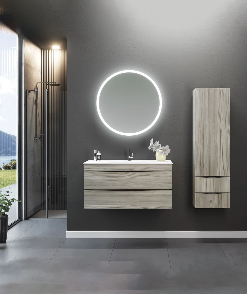 Orka Vento 80 CM Banyo Dolabı Takımı + Boy Dolabı Dahil Dublin