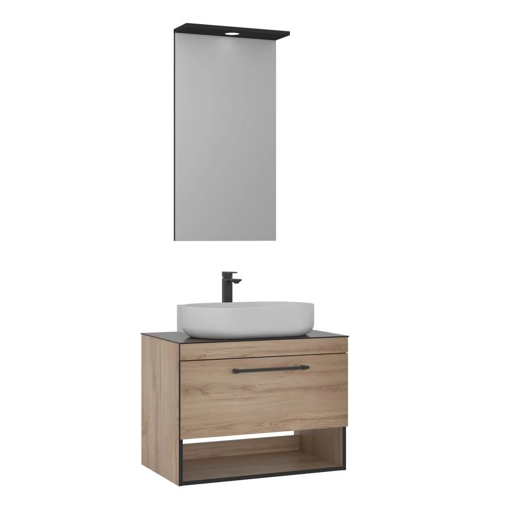 Orka Knidos 90 CM LED Spotlu Banyo Dolabı Takımı Legnano