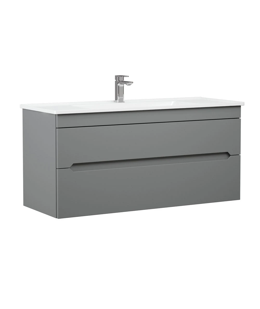 Orka Varna 120 CM Banyo Dolabı Takımı Mat Gri
