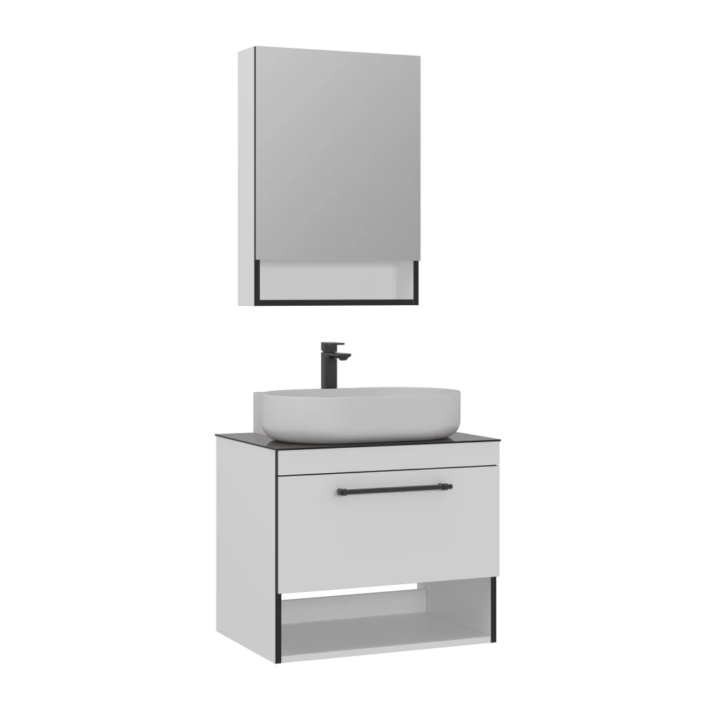 Orka Knidos 70 CM Banyo Dolabı Takımı Beyaz