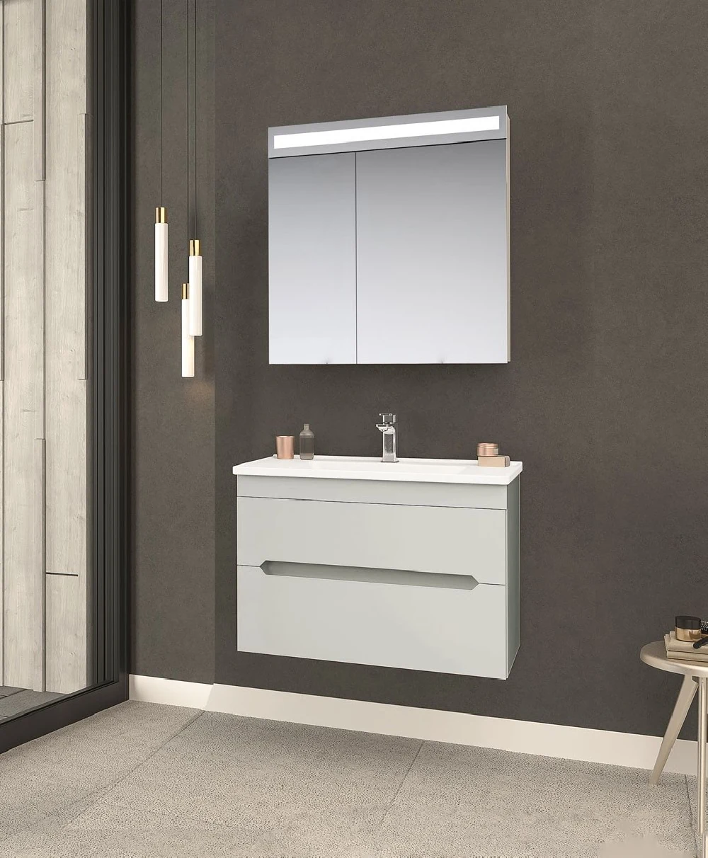 Orka Varna 100 CM Banyo Dolabı Takımı Mat Beyaz