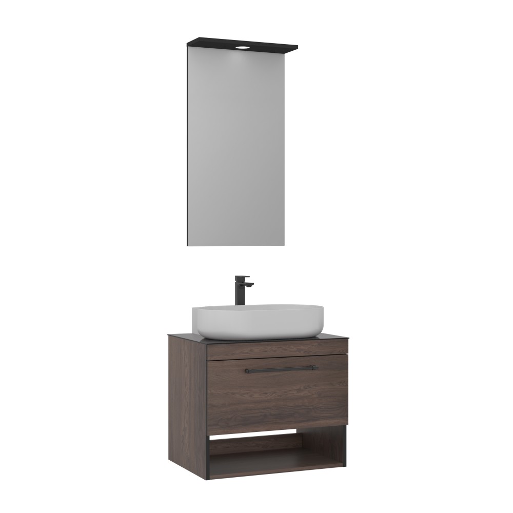 Orka Knidos 70 CM Banyo Dolabı Takım (Boy Dolabı Hariç)  Led Işıklı