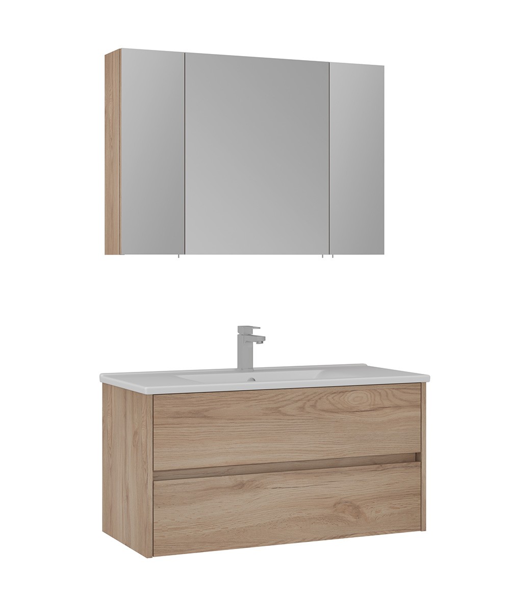 Orka Side 100 CM Çekmeceli Banyo Dolabı Takımı Legnano