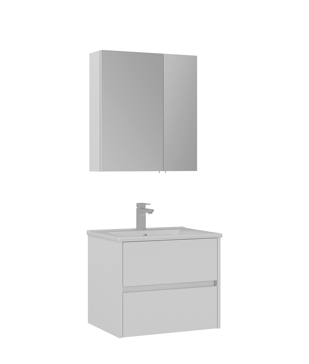 Orka Side 65 CM Çekmeceli Banyo Dolabı Takım Beyaz