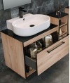 Orka Knidos 90 CM Banyo Dolabı Takım (Boy Dolabı Hariç)  Led Işıklı