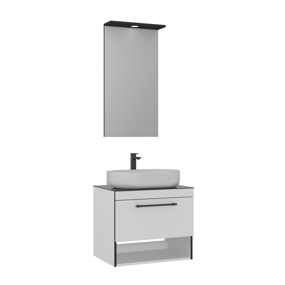 Orka Knidos 70 CM Banyo Dolabı Takım (Boy Dolabı Hariç)  Led Işıklı
