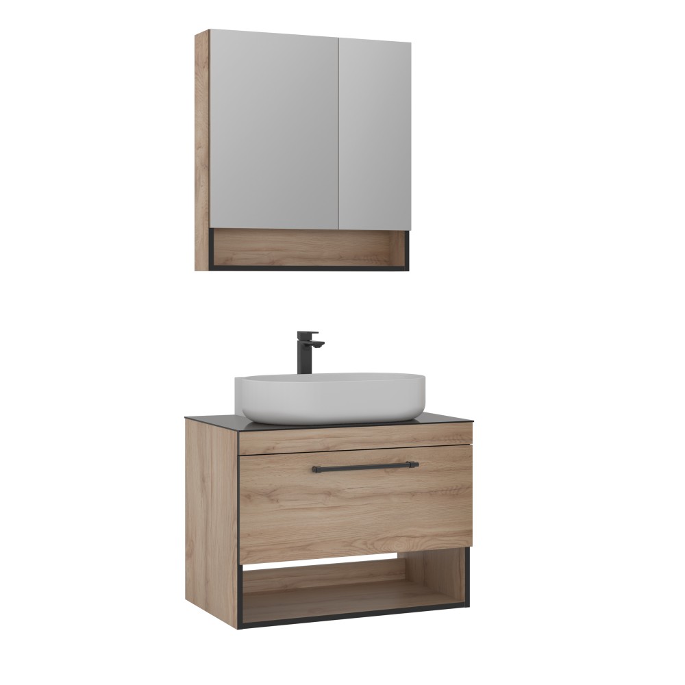 Orka Knidos 90 CM Banyo Dolabı Takım (Boy Dolabı Hariç)  