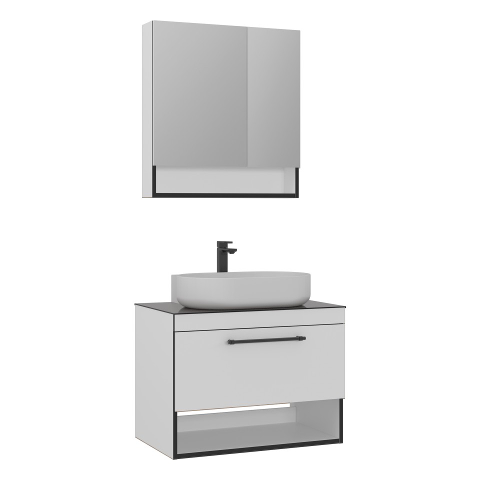 Orka Knidos 90 CM Banyo Dolabı Takım (Boy Dolabı Hariç)  