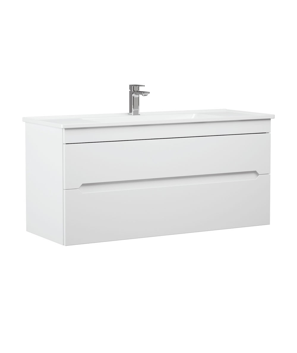 Orka Varna 120 CM Banyo Dolabı Takımı Mat Beyaz
