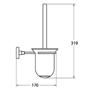 Aksu Black - Cam Klozet Fırçası