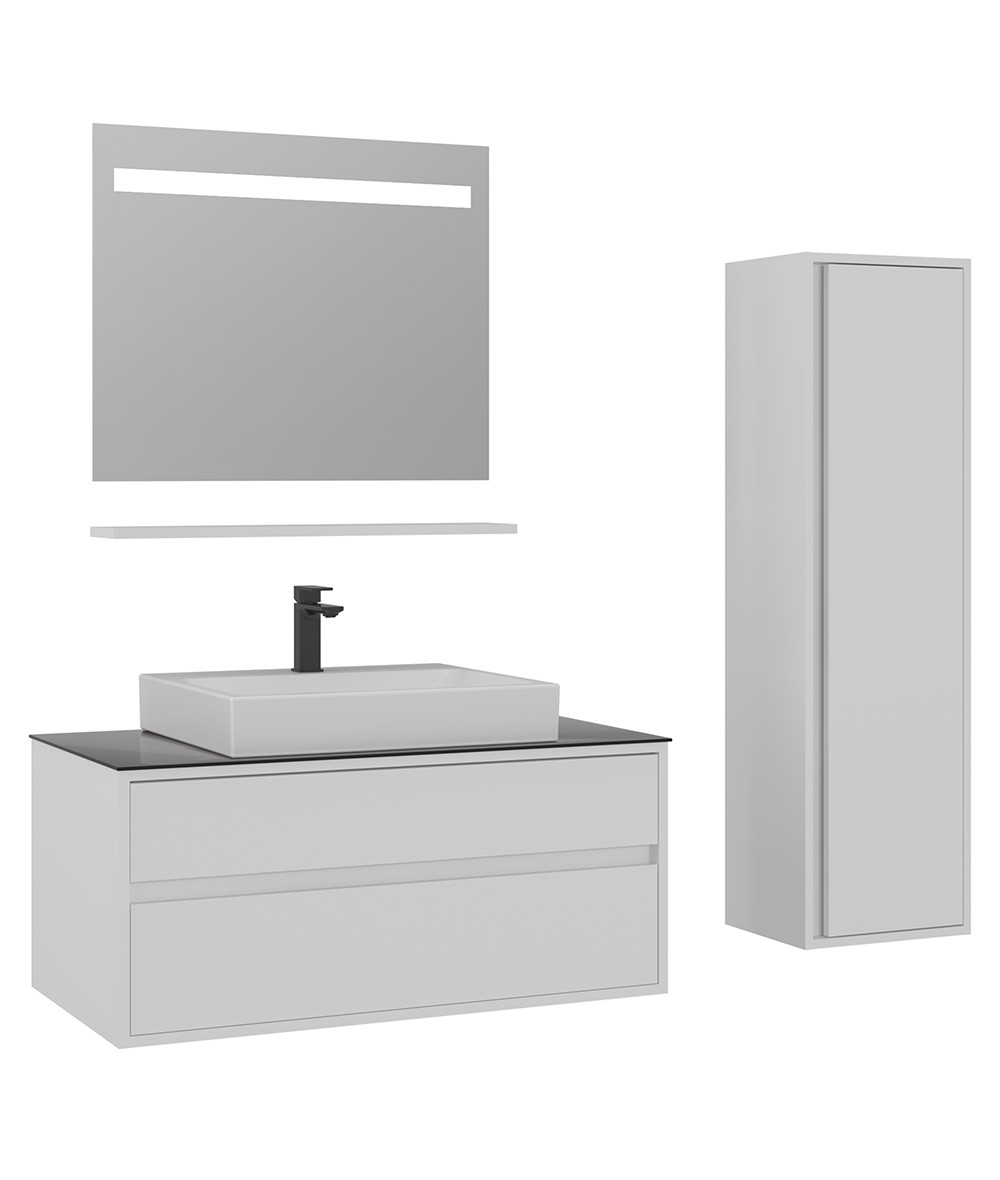 Orka Verona 100 cm Banyo Dolabı Takımı + Boy Dolabı