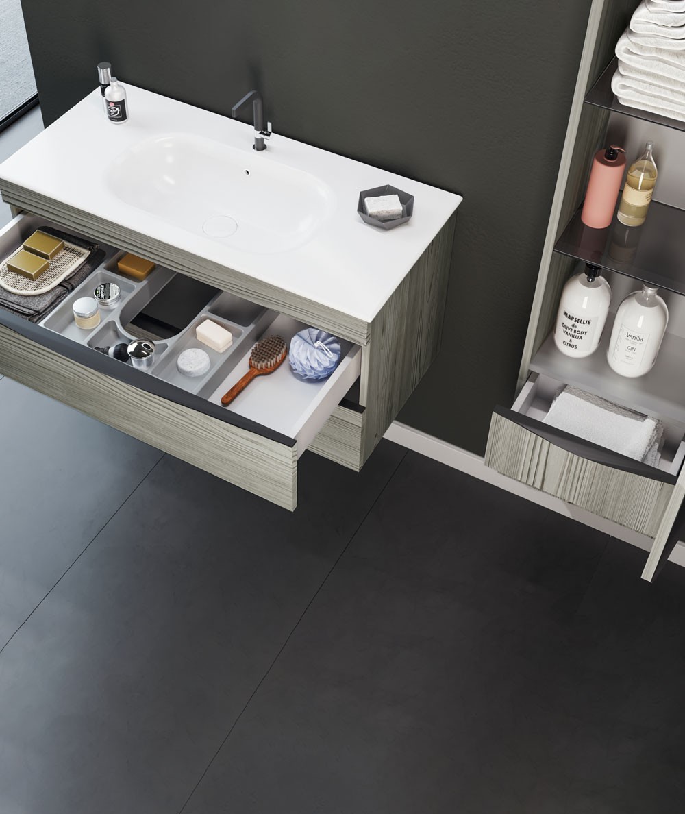Orka Vento 80 CM Banyo Dolabı Takımı + Boy Dolabı Dahil